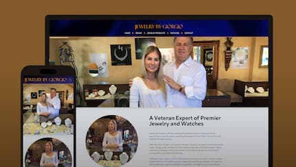 Screenshots of jewelrybygiorgio.net incorporating TypeScript and code splitting - Jacob Benison